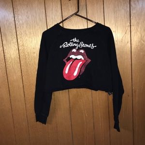 The Rolling Stones cropped long sleeve